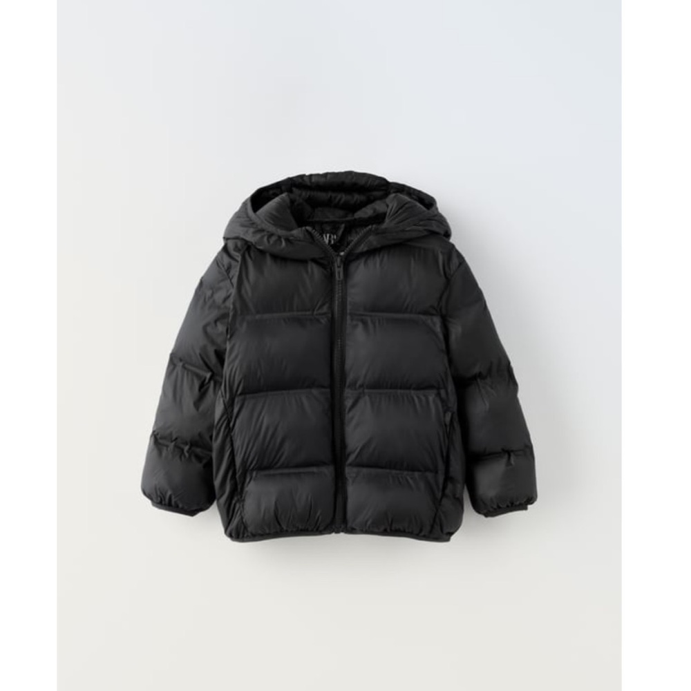 Zara Black LIGHTWEIGHT PUFFER COAT